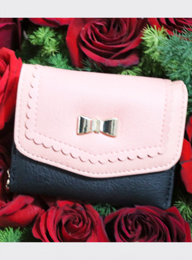 Billetera Monedero Briar Mujer Rosado y Negro